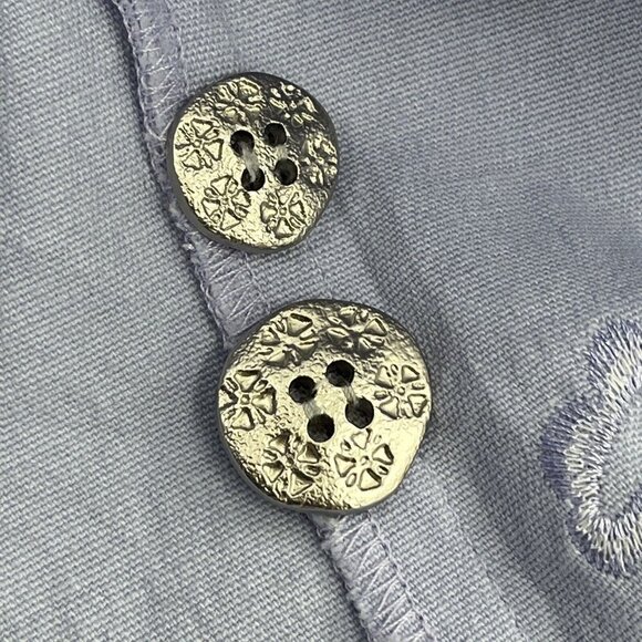 Christine Phillipe Women's embroidered jacket Size 10 Blue Floral - Picture 8 of 10